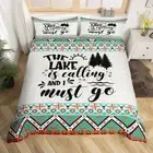 Bedding Set Queen Size,Bohemian Exotic Tribal Aztec Geometry Duvet Cover Set