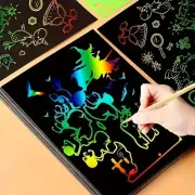 10/20/30pcs Magic Scratch Paper Colorful