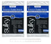 Sulky Sticky Fabri-Solvy Pintable Water Soluble Stabilizer (2 Pack) Bundle