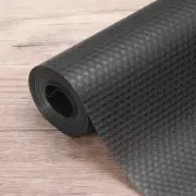 Shelf Liner 19.7" x 16.4ft EVA Non-Slip Drawer Mats Circular Mesh Texture Black