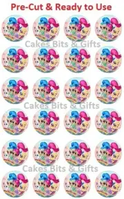 24 x SHIMMER & SHINE Edible Wafer Cupcake Toppers PreCut Ready to Use GENIES