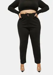 Plus I Wanna Know Lace Up Pants