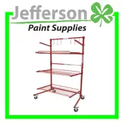 Three Shelves Parts Storage Cart Trolley With Adjustable Hooks - Mobile Rack