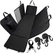 Dog Car Seat Cover, Waterproof Pet Seat Cover Car Back Seat Hammock with Visible Mesh Window, Anti-Scratch Non-Slip