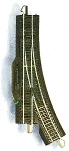 Bachmann HO Remote-Control Turnout with Steel Rail E-Z Track Left Hand 44461