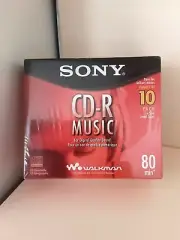 Sony CD-R Music 80min CD Recordable _ 10 Pack in Slim Jewel Cases