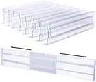 8 Pack Drawer Dividers Organizers, Adjustable 3.2" High Expandable from 12.5-21.
