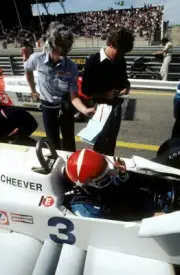 Eddie Cheever USA Tyrrell 011 crashed out of the race on lap forty- Old Photo 5