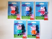 NIP Peppa Pig & Family 5 figures Peppa George Daddy Mummy & Tea Party Peppa set