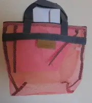 Pink & Black Mesh Tote Bag