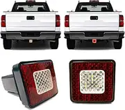 Roane Designs Universal 3" LED Tow Hitch Cover Light - fits 2" inch Receiver Hitch, Driving, Brake, Reverse Trailer Hitch Light