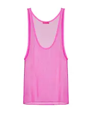 semi-sheer silk tank top IT40,IT36 pink
