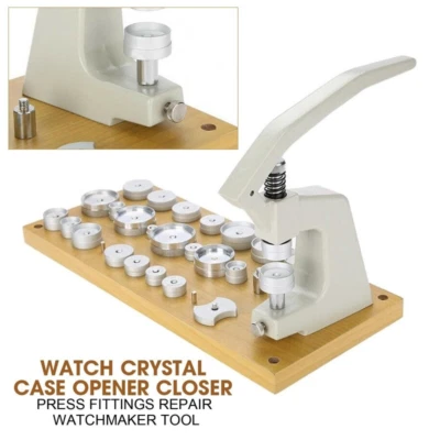 Watch Crystal Case Opener Closer Press Fittings Repair Watchmaker Tool 20221