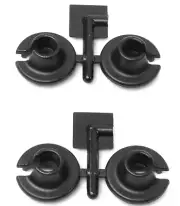 RPM RPM73152 BLACK LOWER SPRING CUPS FOR MOST TRAXXAS, LOSI AS WELL AS ASSO. MGT