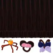 150 Pieces Dark Brown Pipe Cleaners, Pipe Cleaners Chenille Stem, Craft Pipe Cle