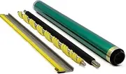 OPC Drum Kit for Ko-nica Minolta Bizhub C258 C308 C368 C458 C558 C658 Primary Charge Roller PCR Cleaning Roller Yellow Type(Class A)
