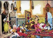 "The Harem Dance" Printed Canvas for Cross Stitch Tapestry Gobelin 2732