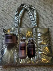 Bath And Body Works A Thousand Wishes Gift Set Lotion, Body Wash, Candle, Tote