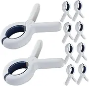 ULTECHNOVO Sturdy Quilt Fixing Clips 10pcs Blanket Clamp Sheets Clips for Bedding Windproof Quilt Clamp Multipurpose Plastic Pins