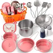 Veitch Fairytales Children's Mud Kitchen Accessories - Outdoor Tableware, Pots, Play Kitchen Set, Cooking Utensils for Role Play
