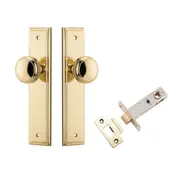 Iver Paddington Door Knob on Stepped Backplate Passage Kit