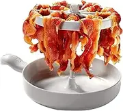 Bacon Rack for Microwaves, Kitchen Microwave Cooking Grill, Home Microwave Crispy Spacon Maker, with Silicone Oil Brush and Special Clip