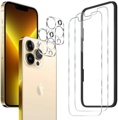 ArmorSuit 2 Pack Glass Apple iPhone 13 Pro Screen Protector + Camera Lenses USA