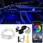 Interior Car LED Strip Lights APP Control 5 in 1 RGB 16 Million Colors Ambient