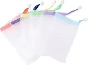 TEAFIRST 10 Pcs Maker Sack Sock Pouch Holder Mesh Net Bags Soap Saver Bag Suds Bubbles