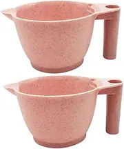 2pcs Portable Hair Dye Mixing Bowls Durable Tint Bowls for Easy Color Mixing for Salon Hair Coloring Highlights and Home Use