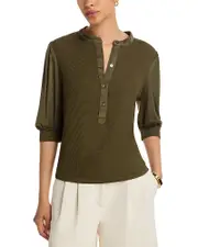 Bella Dahl Mixed Media Top