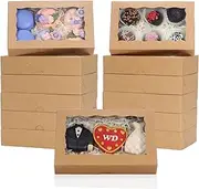 [RomanticBaking] 50 Pack DIY Assembly Brown 7 x 4 3/8 x 1½ inches Cookies Boxes BakeryTreat Boxes Packaging for Macaron Chocolate Truffle Cakesickle