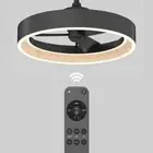 Artika Alton 18.7 in Matte Black & Wood Ceiling Fan with LED Light & Remote