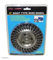 6” KNOTTED WIRE WHEEL – for straight grinders / bench grinder – coarse brush