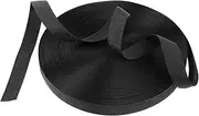 50 Yards Nylon Webbing 1 Inch Heavy Duty Nylon Strapping Flat Webbing Strap, Black Durable Nylon Strapping Great for Dog Leash, Backpack, Belt, Indoor or Outdoor Gear Repair