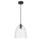 Living District Gibson 1 Light Pendant, Black with Clear Glass - LD2284