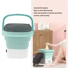 (Green)Portable Washing Machine Foldable Mini Small Portable Washer Washing US