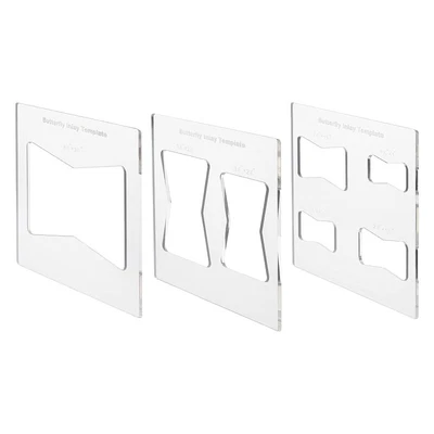 Pack of 3 Router Jig Templates for Woodworking Router for Butterfly Inlay Templa