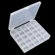 Bobbin Box, Bobbin Organizer Plastic Case, Transparent 25 Slots Empty Bobbins...