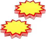 Roczential 200 Pack Price Labels Signs Fluorescent Label,SupermarketSmall Tags, Erase Tag Retail Advertising Labels Supermarket Retail Signs Paper Labels