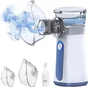 NEEMOSI Inhaler for Children and Adults - NEEMOSI Inhaler Nebulizer Baby, Ultrasonic Inhaler for Colds, Inhaler Device with Mouthpiece and 2 Masks (Blue)