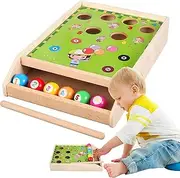 Miniature Billiards - Parent-Child Interaction Game - Pool Tables & Accessories, Wooden Tabletop Billiards & Pool Portable for Boys & Girls