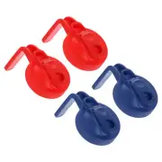 4Pcs Mason Jar Pour Spout Lid, Mason Jar Lids with Handle, Red/Blue