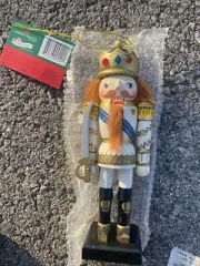 Christmas Wood Nutcracker 8" Decoration Holiday Kmart X American Greetings VTG
