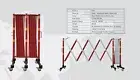 Extendable Mobile Security Gate Retractable Traffic Fence Metal Barrier 500cm