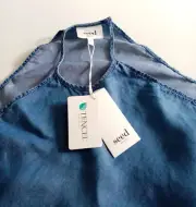 Seed Heritage Womens Mid Blue Tencel Sleeveless Top Size 8 NWT