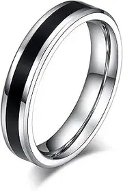 [Wozya] Titanium Steel Ring for Men and Women's Wedding Jewelry