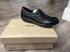 Clarks Women's Ashland Effie Leather Flats Black 5.5 Women’s Brand New