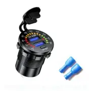 5v/4.8A Dual USB Car Fast Charging Charger Socket W/ LED Voltmeter Display NEW (for: Fiat)