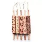 Christmas Engraved Rolling Pin Wooden Laser Cut Pattern Cookies Wooden Embossed